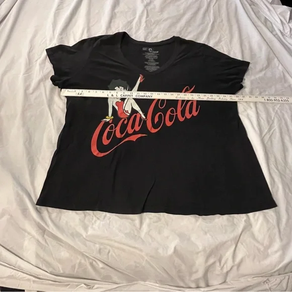 Betty Boop Coca Cola V-Neck Shirt - Picture 5 of 6
